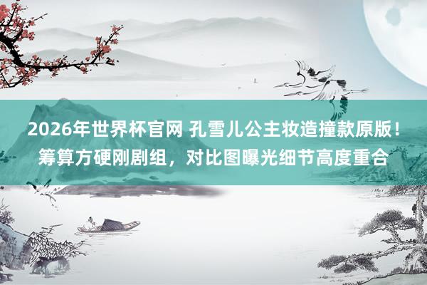 2026年世界杯官网 孔雪儿公主妆造撞款原版！筹算方硬刚剧组，对比图曝光细节高度重合